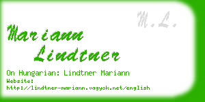mariann lindtner business card